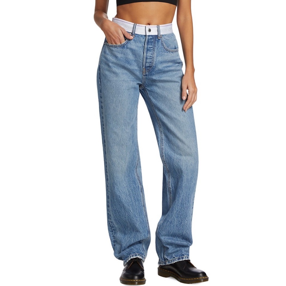 alexanderwang.t
Logo Mid-Rise Straight Leg Jeans